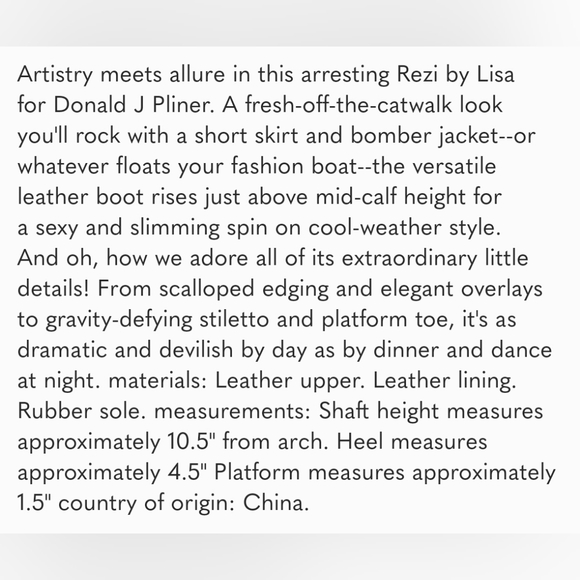 NEW Lisa for Donald J Pliner Rezi High Heel Platform Boots, Women's Size 6M - Picture 13 of 13